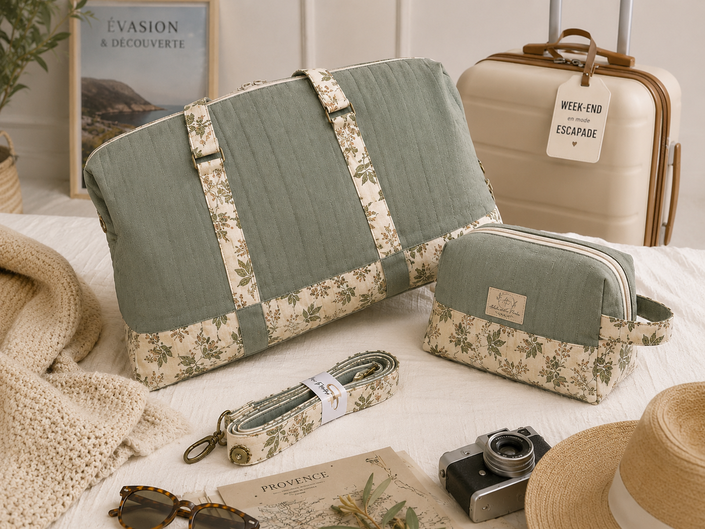 Patron PDF – Kit Maya (Sac week-end et trousse de toilette)