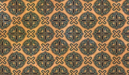 Panneau en liège naturel rustique – Motif géométrique vintage ✨