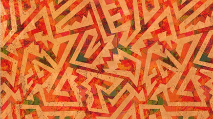 Panneau en liège naturel mosaïque – Motif géométrique