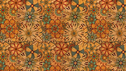 Panneau en liège naturel mosaïque – Motif floral mandala 🌼
