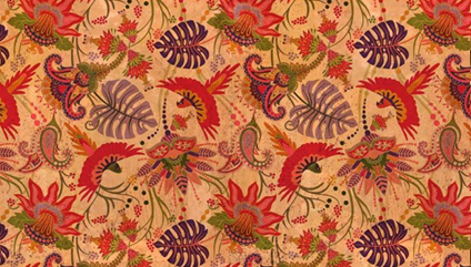 Panneau en liège naturel mosaïque – Motif floral exotique 🌺