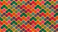 Panneau en liège naturel rustique – Motif géométrique multicolore 🎨