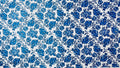 Panneau en liège rustique – Motif floral bleu