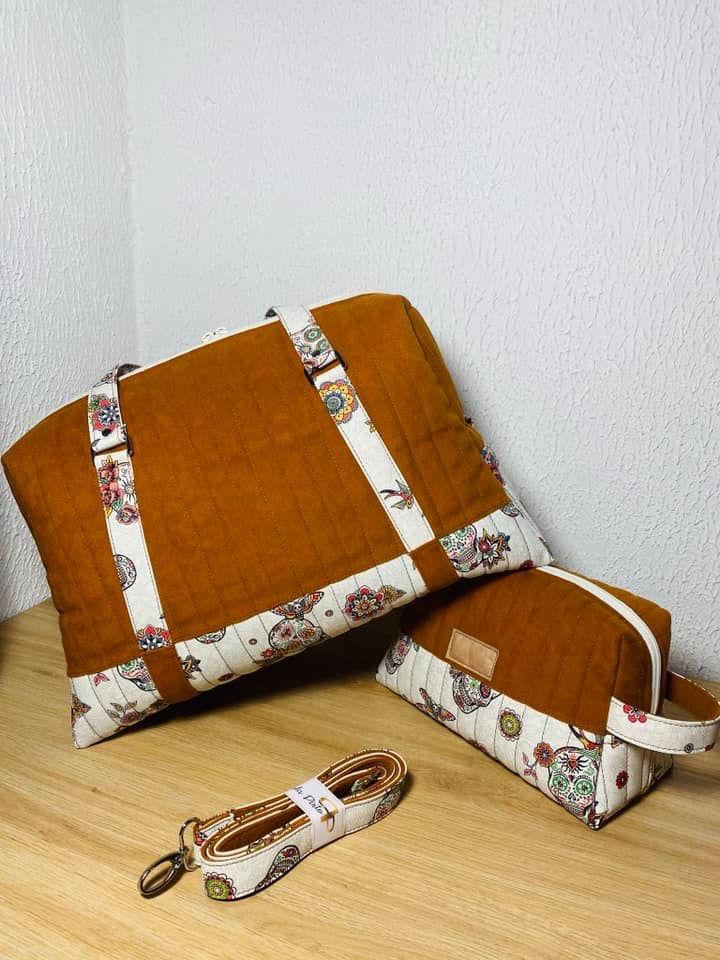 Patron PDF – Kit Maya (Sac week-end et trousse de toilette)