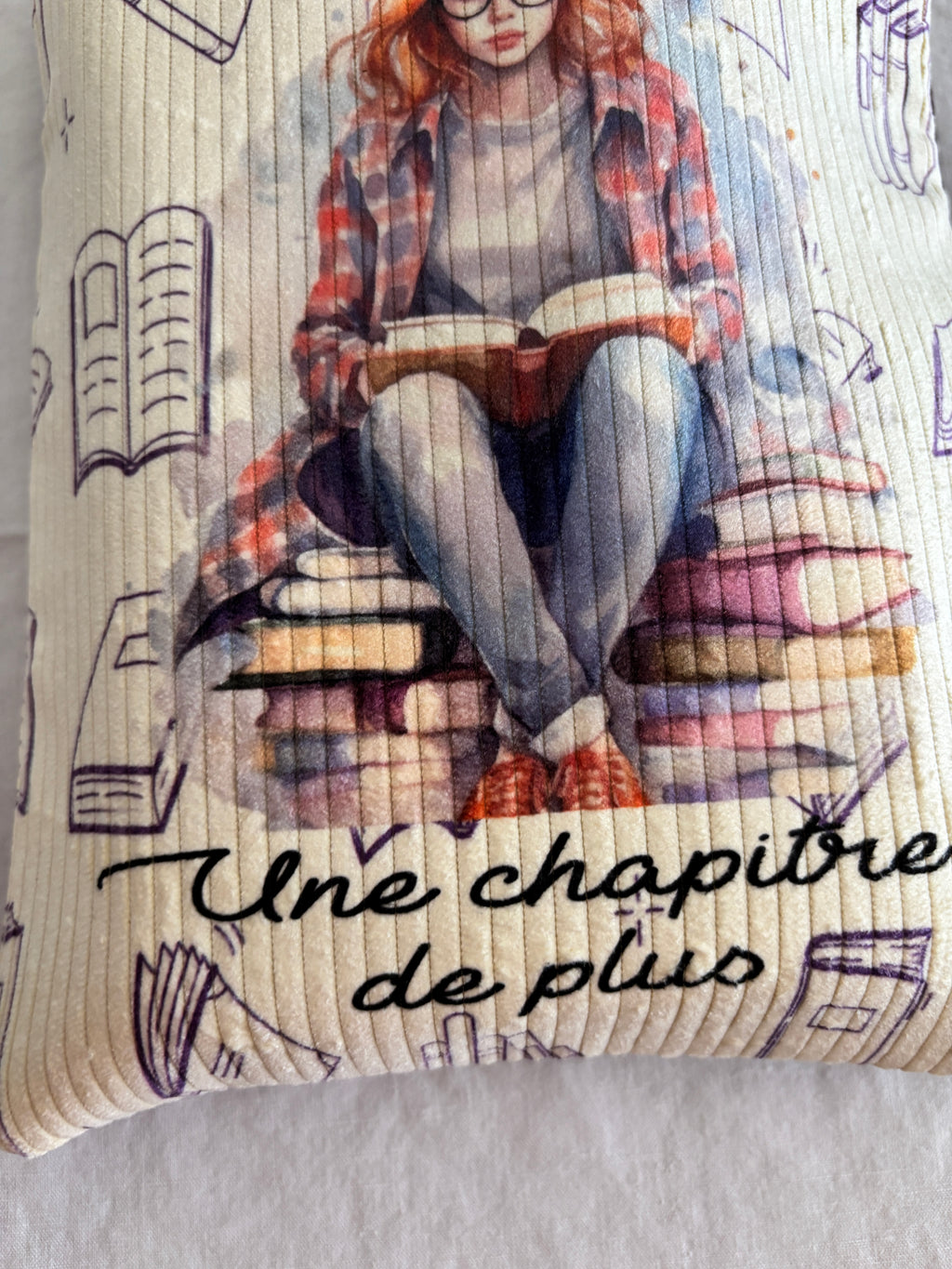 Pochette pour livre de poche en liège et velours côtelé – Personnalisable