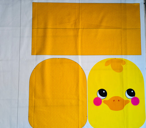 Coupon de tissu imprimé-poussin - Pour sac a dos enfant