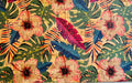 Panneau en liège naturel rustique – Motif tropical 🌿