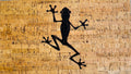 Panneau en liège naturel rustique – Motif grenouille 🐸
