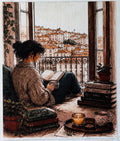 Panneau en velours  « Instant lecture »