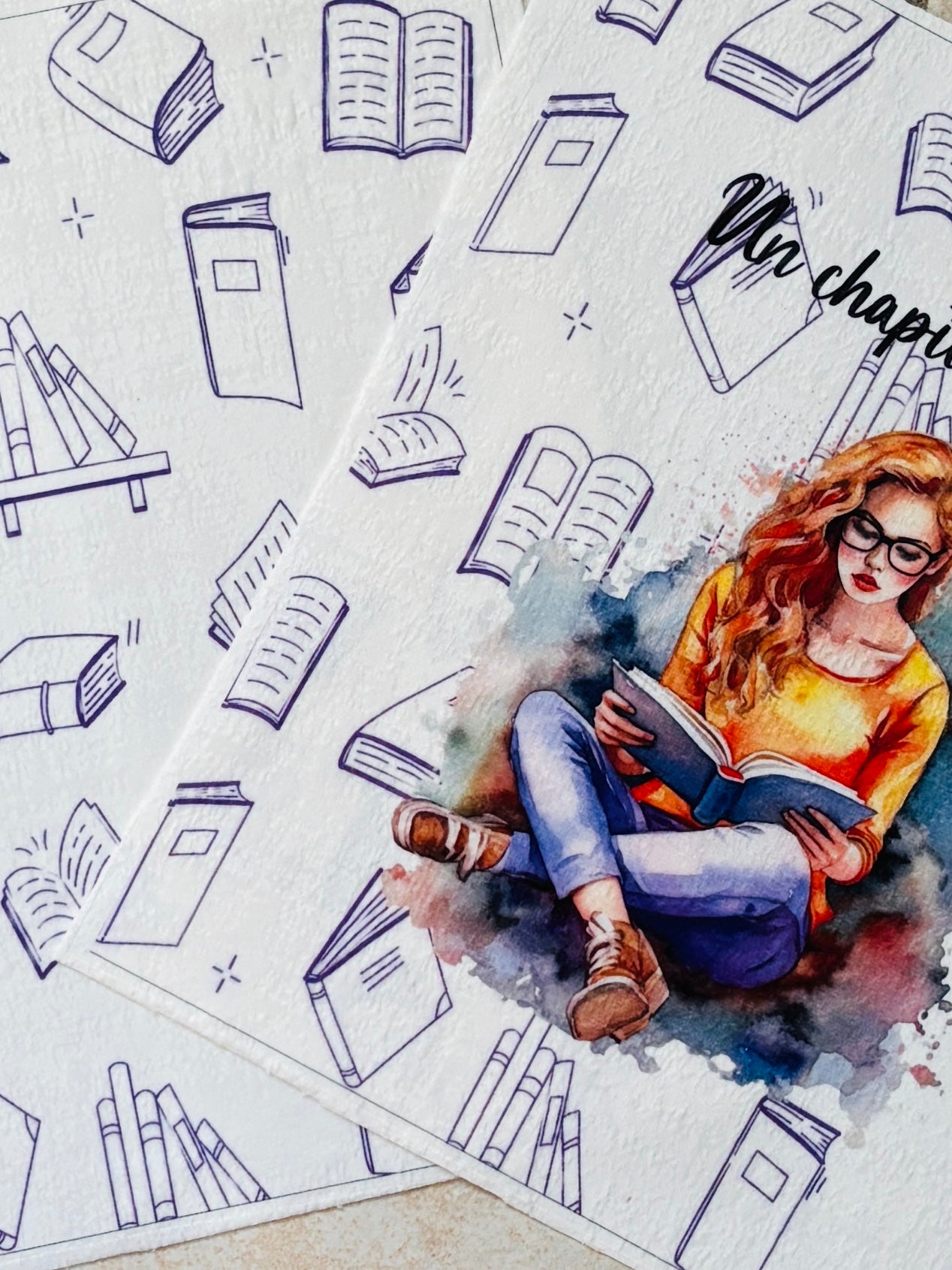 📖2 Panneau en velours  « Un chapitre de plus »