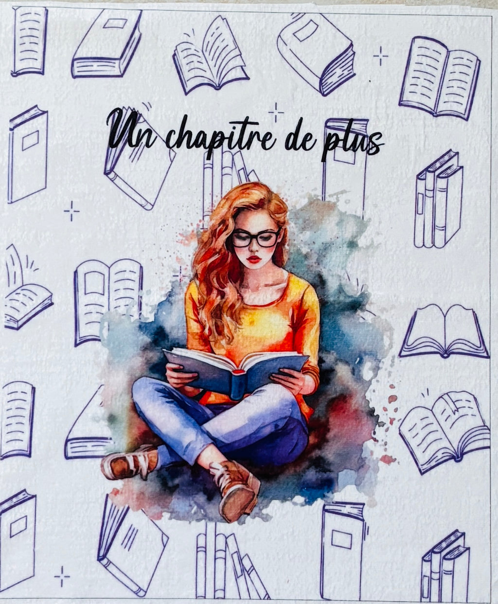 📖2 Panneau en velours  « Un chapitre de plus »