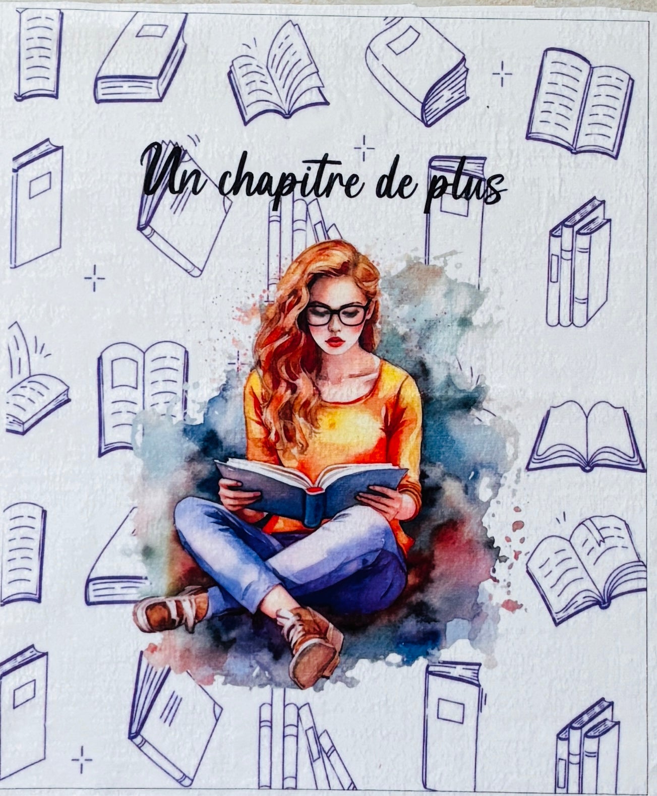 📖2 Panneau en velours  « Un chapitre de plus »