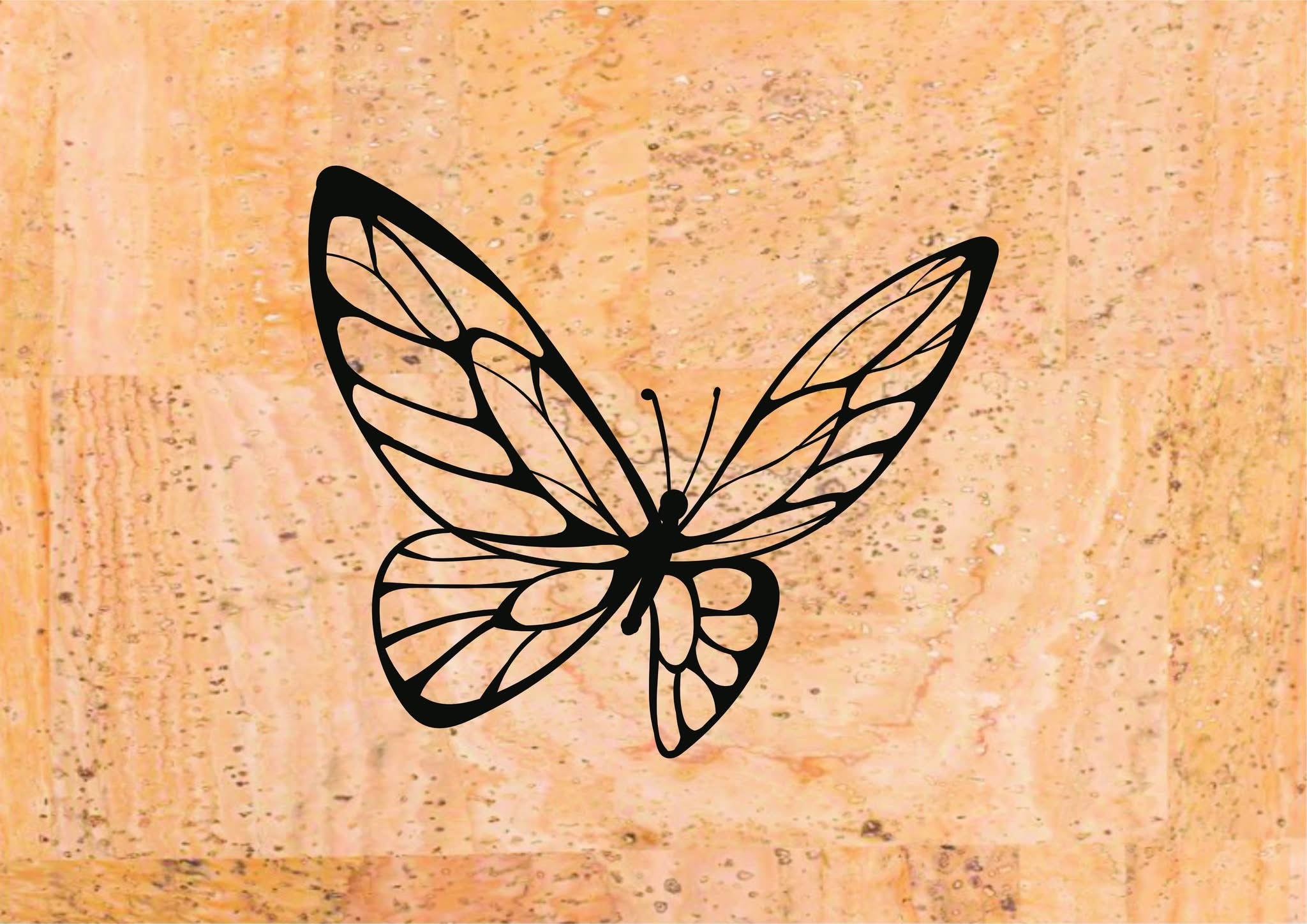 Panneau en liège naturel - Papillon