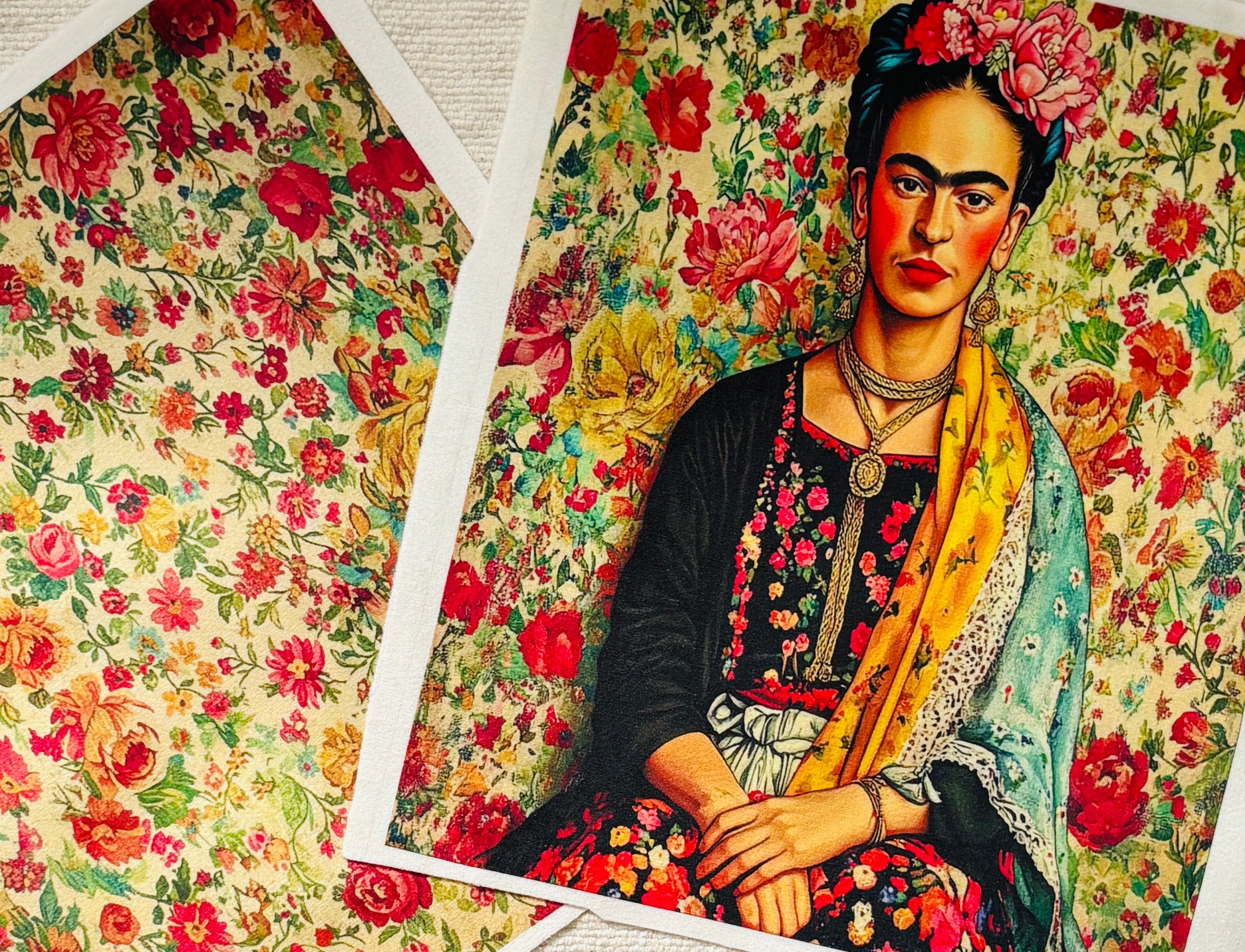 Lot de 2 panneaux en velours – Frida Kahlo