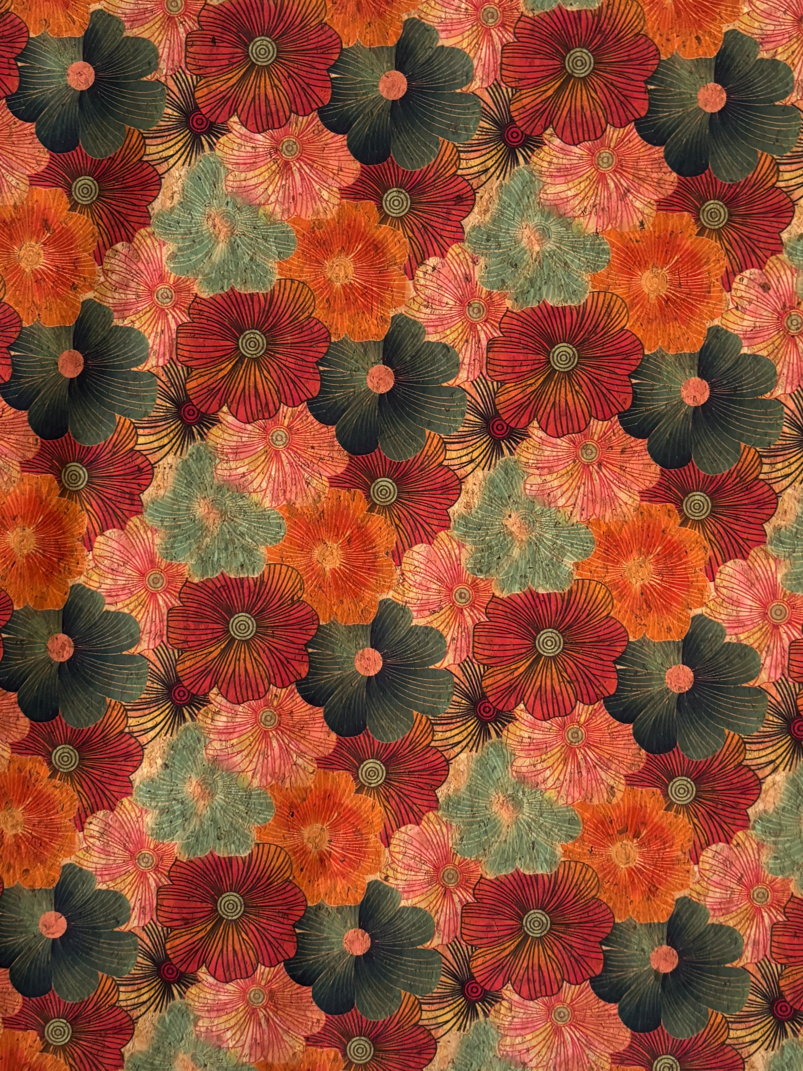 Liège mosaïque - Motif floral multicolore